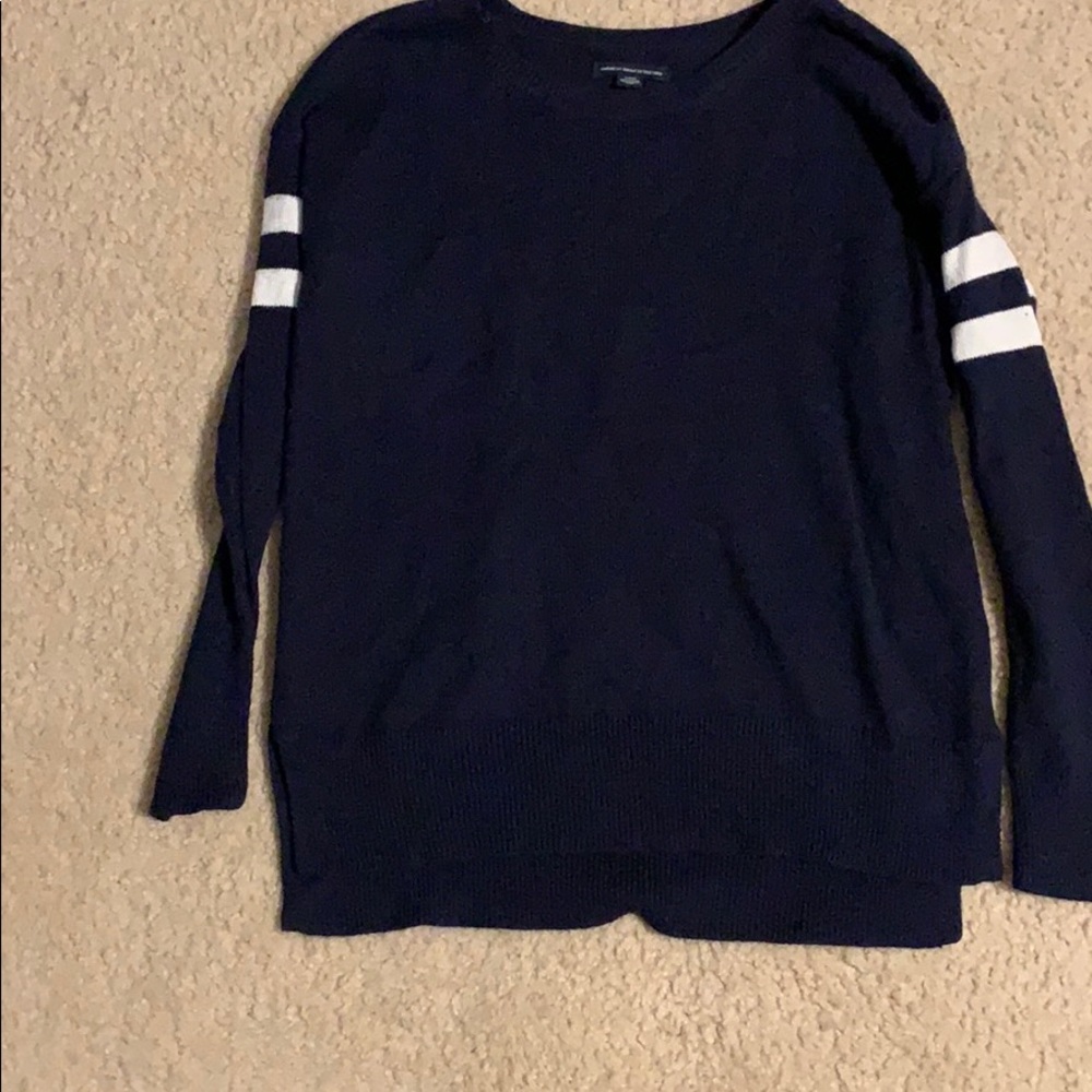 Navy varsity sweatshirt